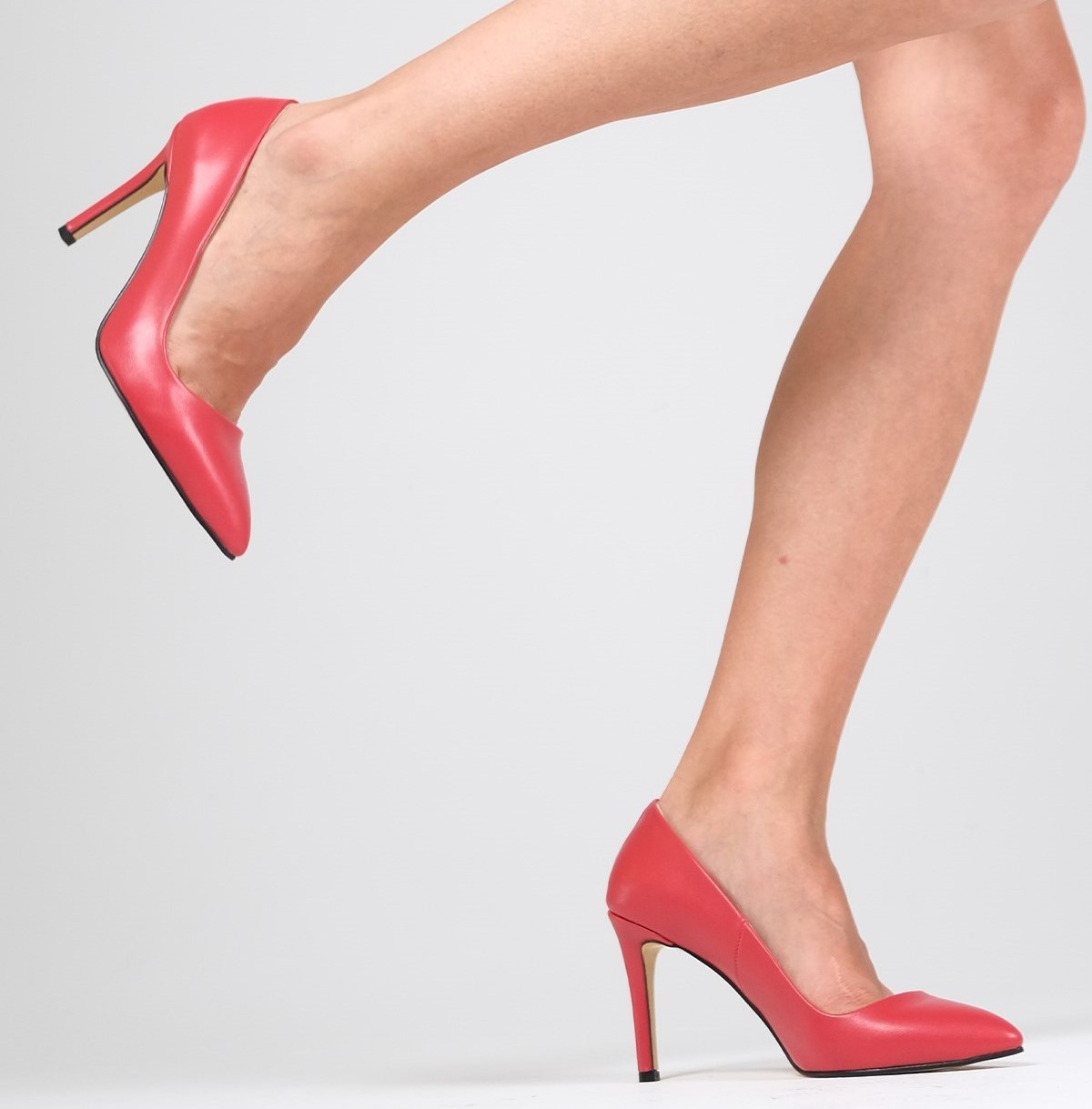 Pantofi ANA roșii din piele naturală - imagine 5