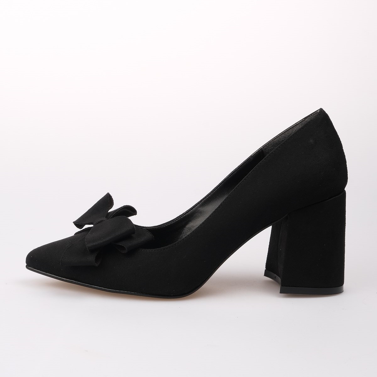 Pantofi CLAUDIA negri din piele întoarsă - imagine 5