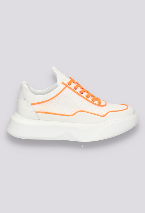 Pantofi Orange Bold albi din piele naturală - imagine 3