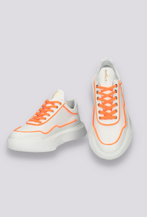 Pantofi Orange Bold albi din piele naturală - imagine 4