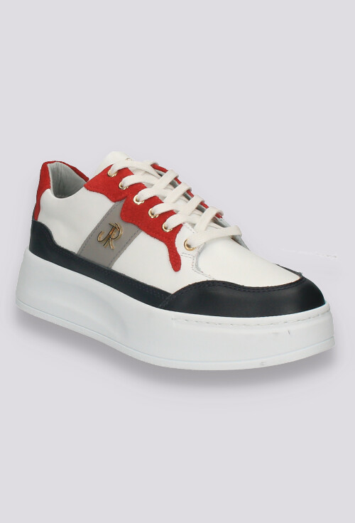 Pantofi Young albi din piele naturală