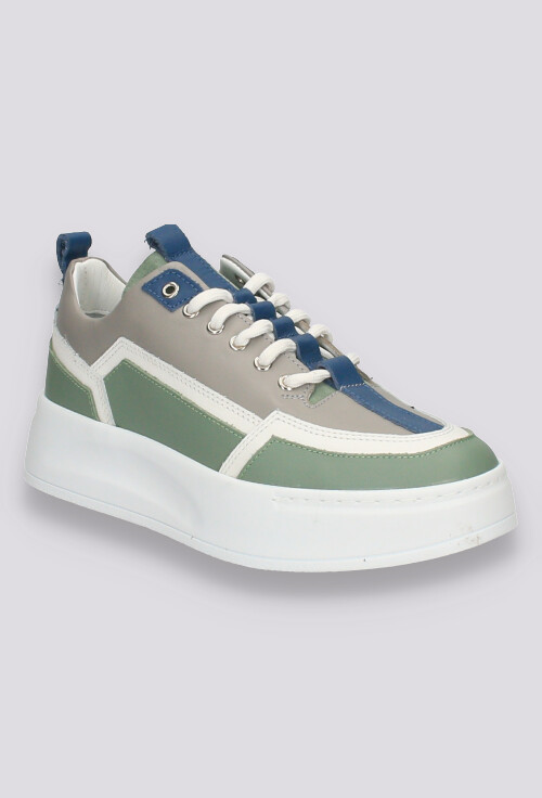 Pantofi Strip multicolori din piele naturală