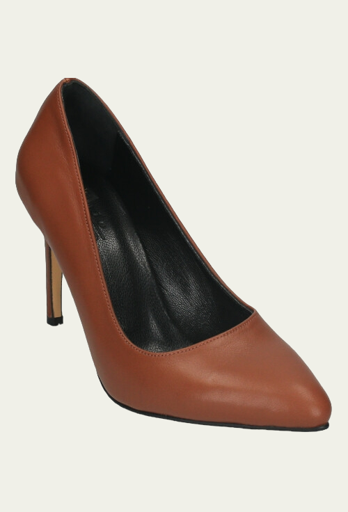 Pantofi ANA maro din piele naturală