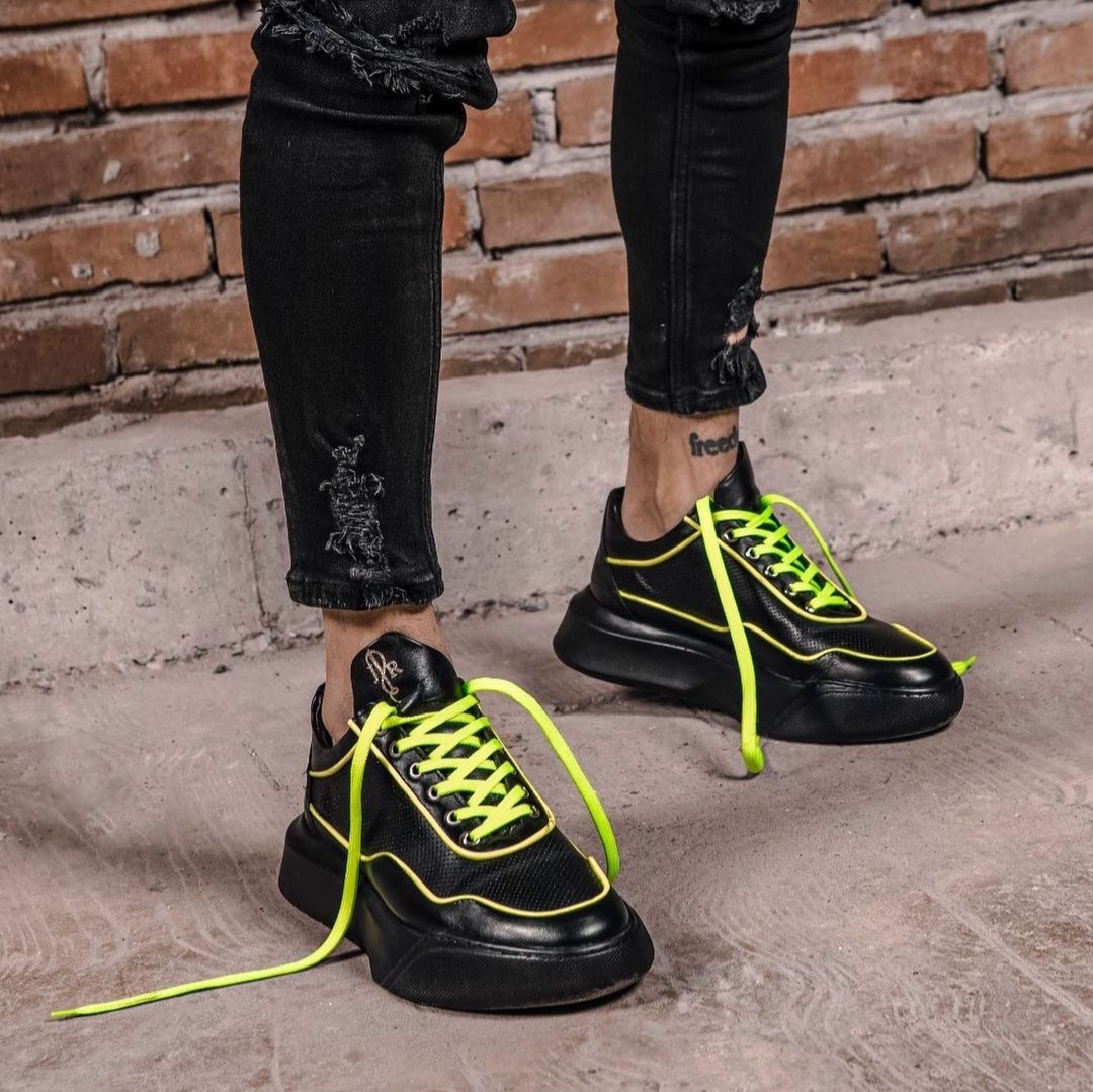 Pantofi Neon Bold negri din piele naturală - imagine 2