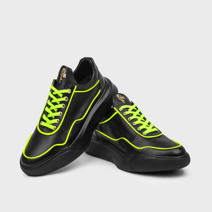 Pantofi Neon Bold negri din piele naturală - imagine 5