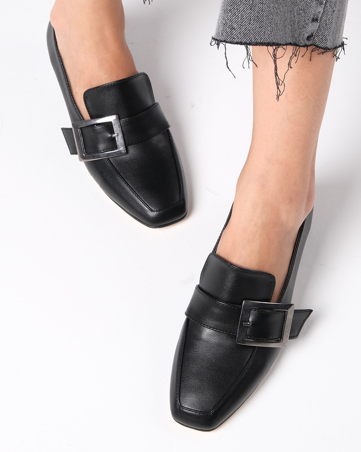 Pantofi IRINA negri din piele naturală - imagine 3