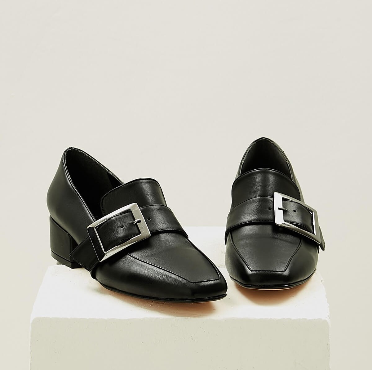 Pantofi IRINA negri din piele naturală - imagine 5