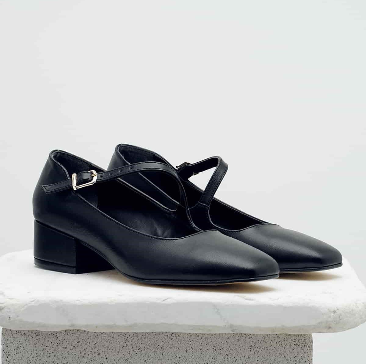 Pantofi LARISA negri din piele naturală - imagine 6