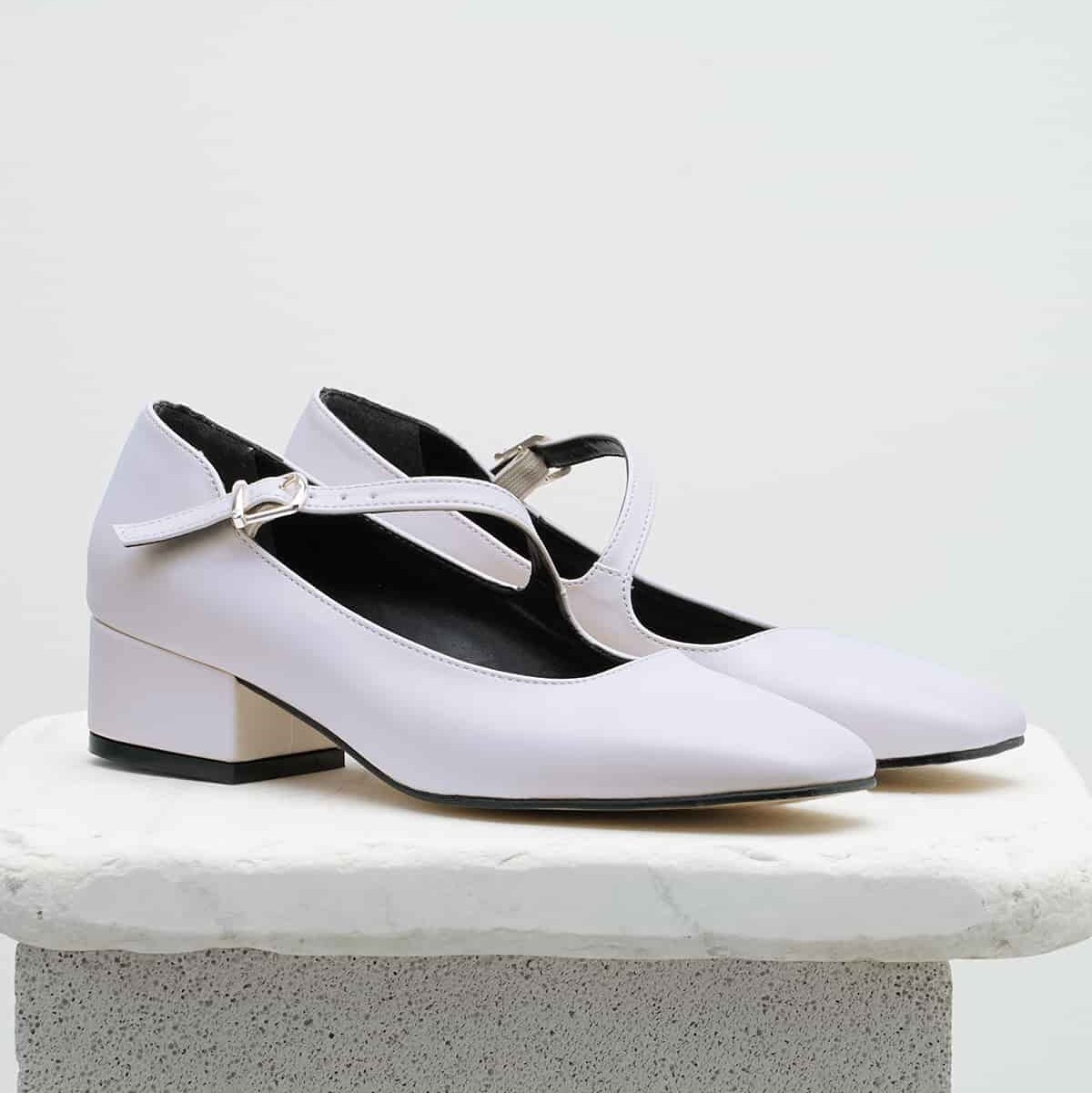 Pantofi LARISA bej din piele naturală - imagine 4