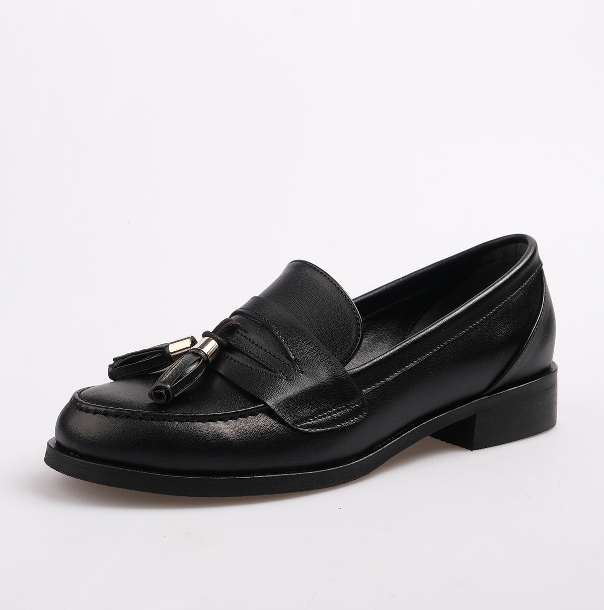 Mocasini Silvia negri din piele naturală - imagine 6