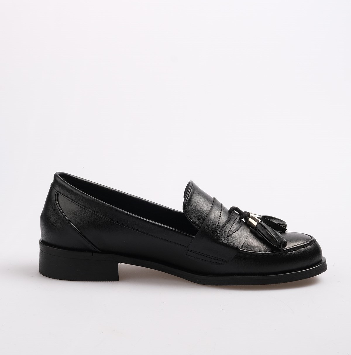 Mocasini Silvia negri din piele naturală - imagine 7