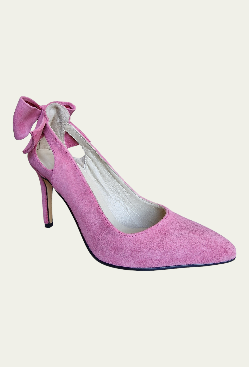 Pantofi IRIS roz din piele întoarsă