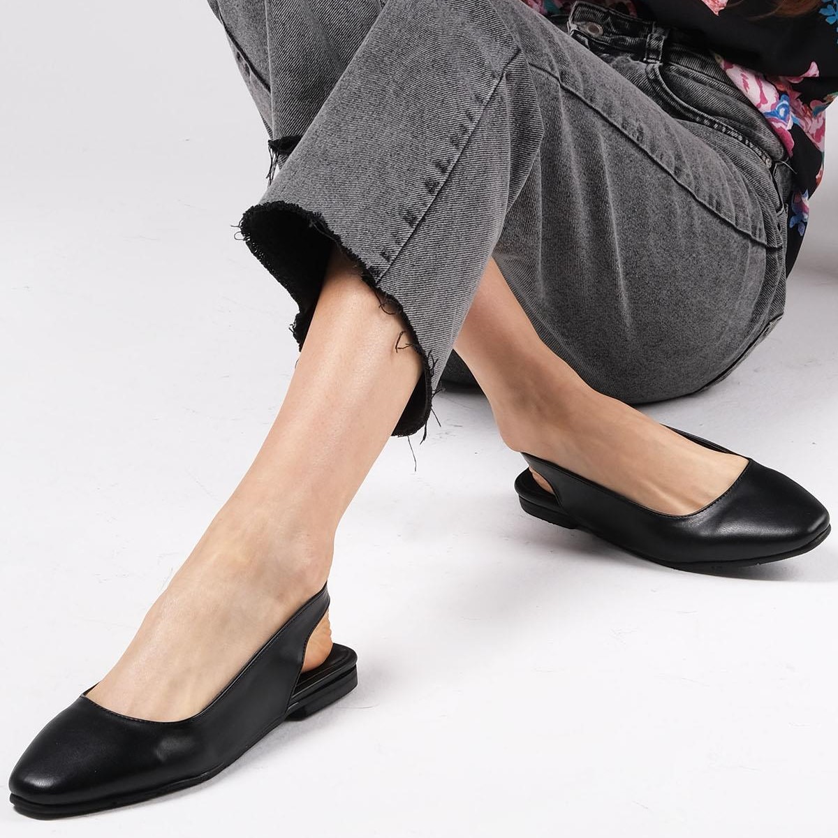 Pantofi RITA negri din piele naturală - imagine 4