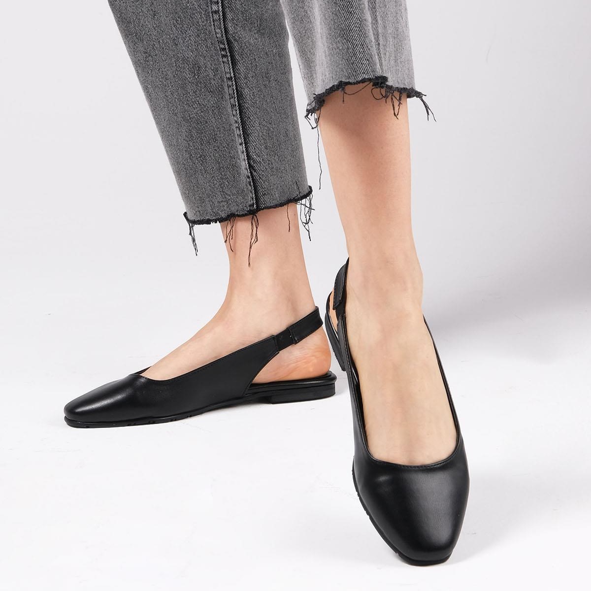 Pantofi RITA negri din piele naturală - imagine 2