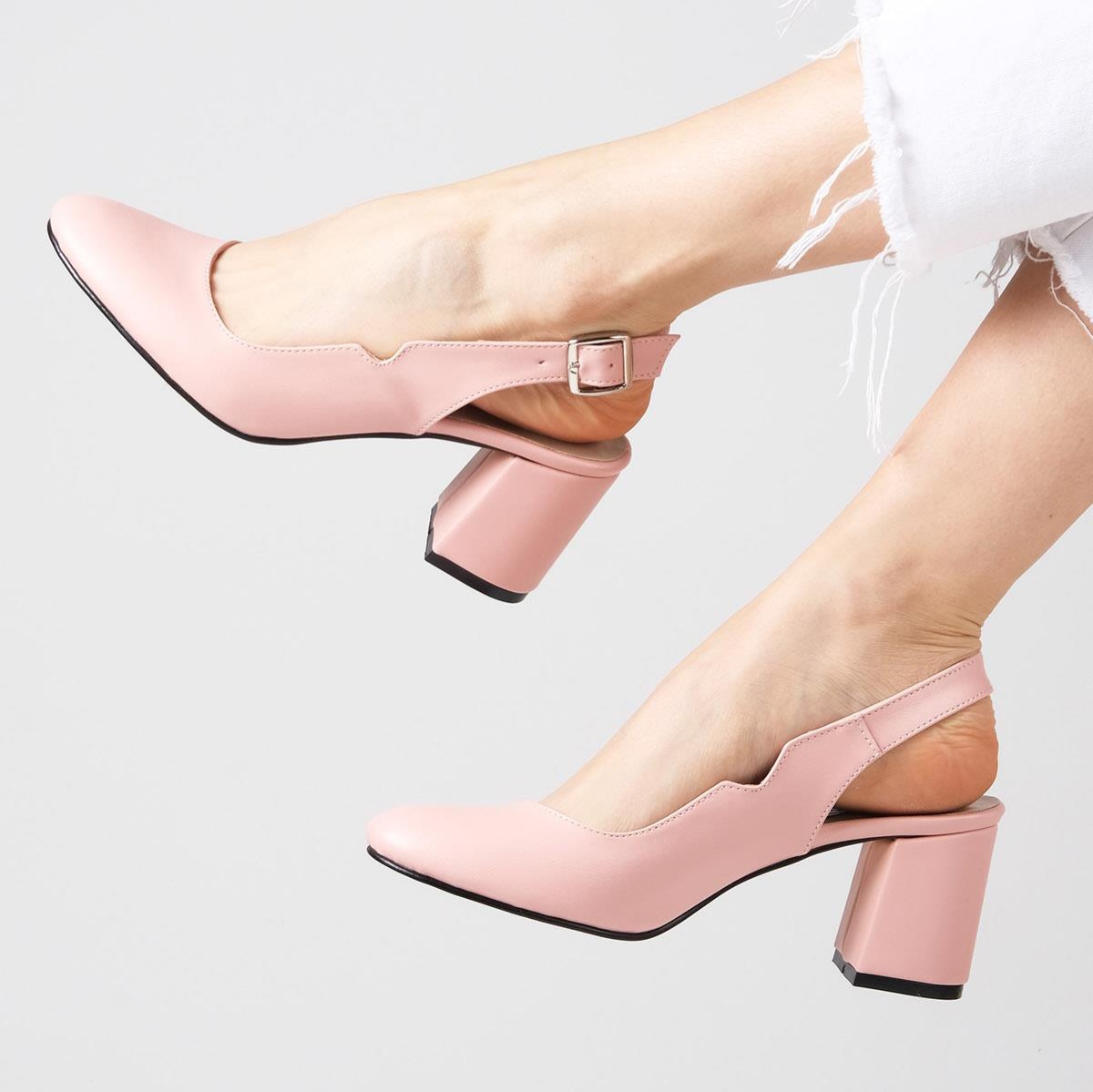 Pantofi ANCA roz din piele naturală - imagine 2