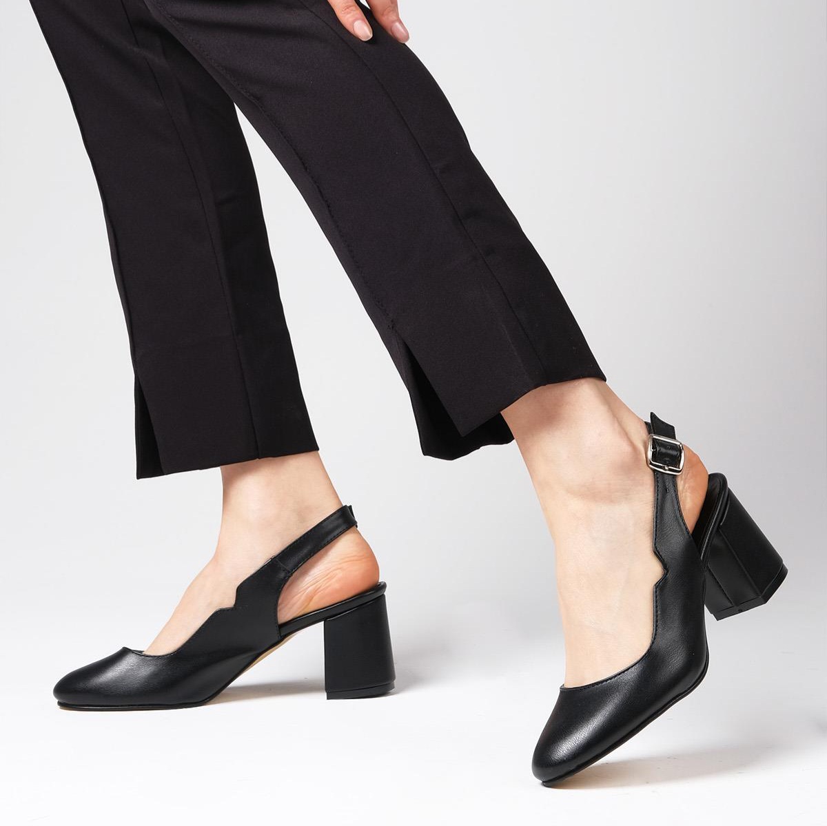 Pantofi ANCA negri din piele naturală - imagine 2