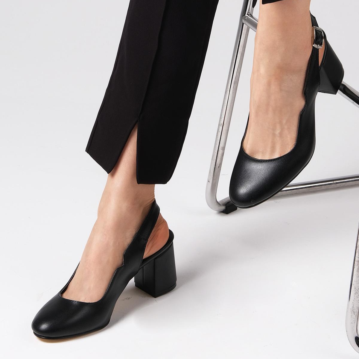 Pantofi ANCA negri din piele naturală - imagine 4