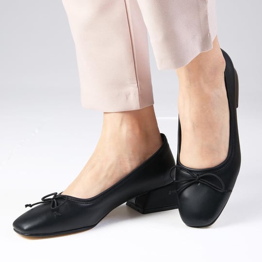 Pantofi DORINA negri din piele naturală - imagine 4