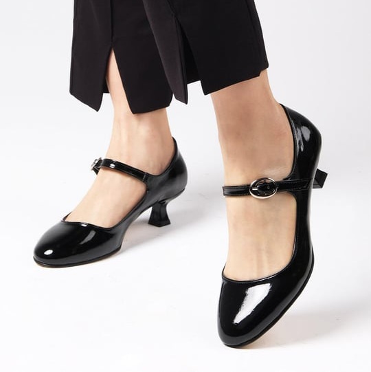 Pantofi NOEMI negri din piele lucioasă - imagine 3