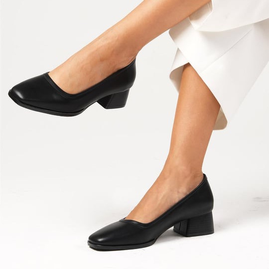 Pantofi STELA negri din piele naturală - imagine 2