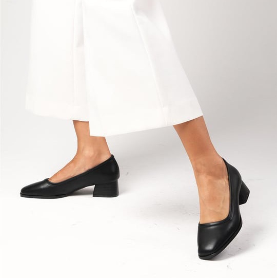 Pantofi STELA negri din piele naturală - imagine 3