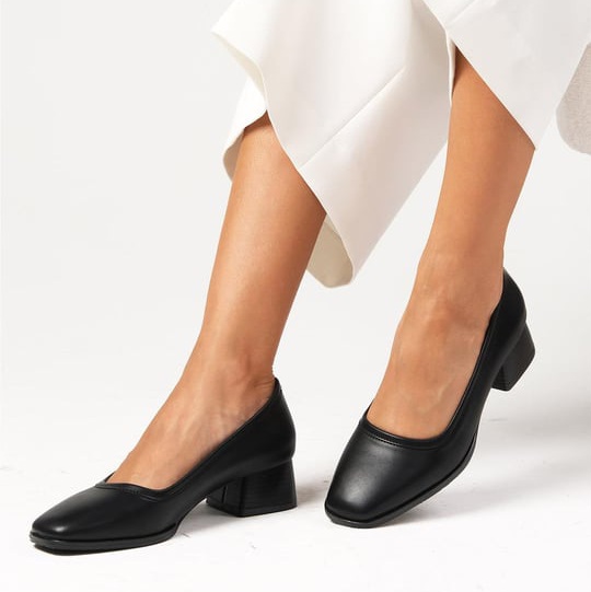 Pantofi STELA negri din piele naturală - imagine 5