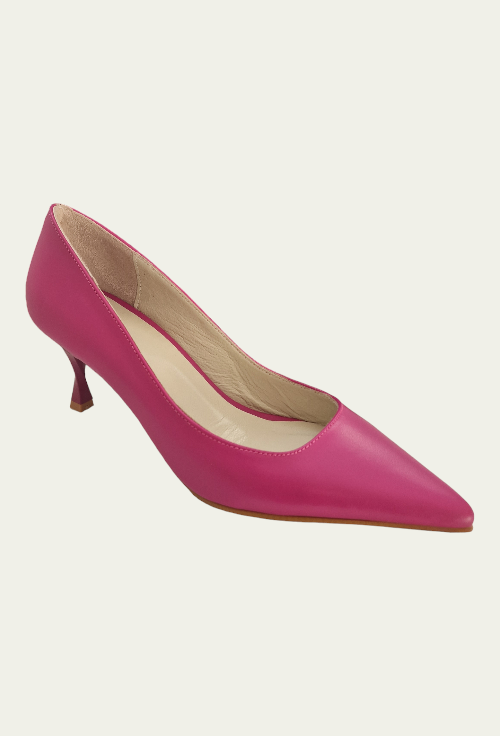 Pantofi CARMEN fuchsia din piele naturală