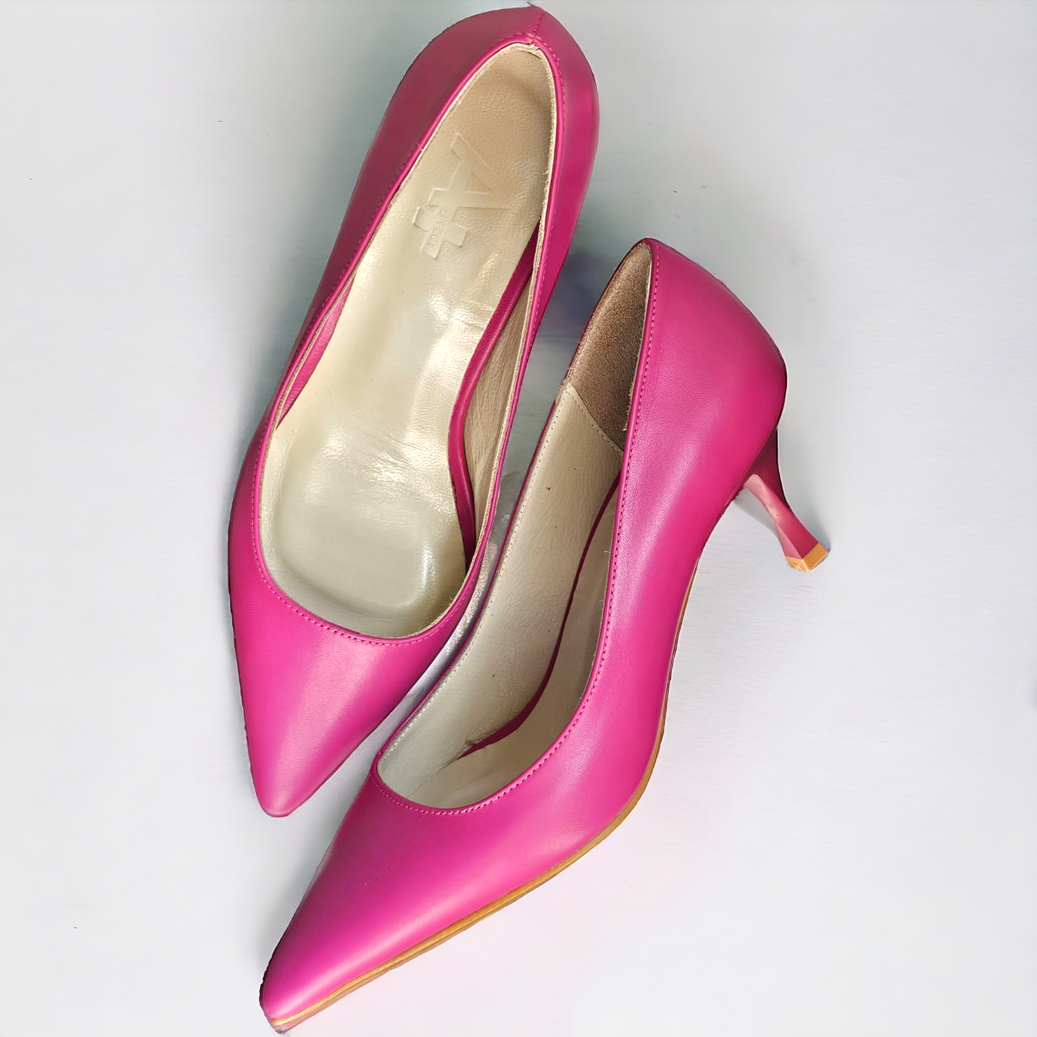 Pantofi CARMEN fuchsia din piele naturală - imagine 7