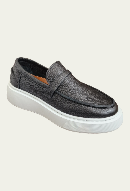 Mocasini AMALIA negri din piele naturală