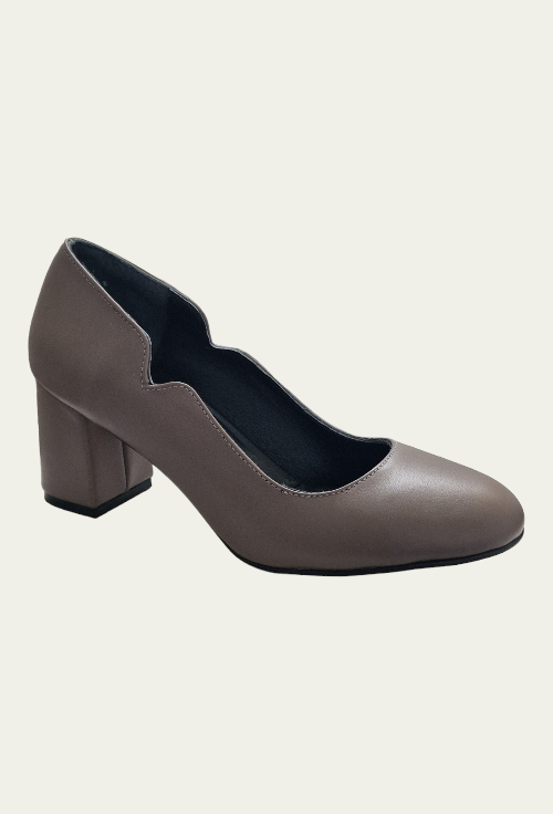 Pantofi ELVIRA gri din piele naturală