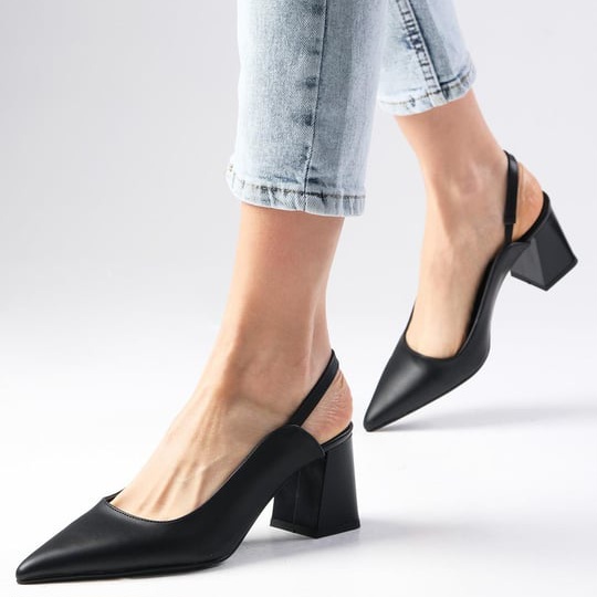 Pantofi ELIZA negri din piele naturală - imagine 4