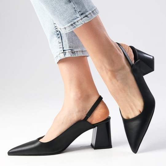 Pantofi ELIZA negri din piele naturală - imagine 5