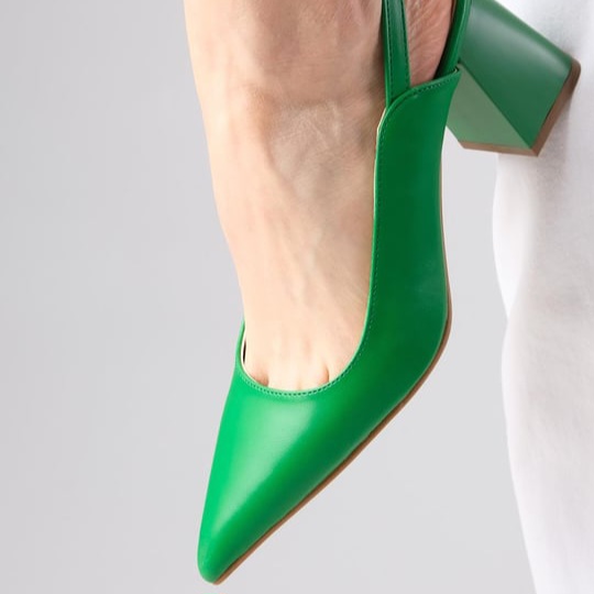 Pantofi ELIZA verzi din piele naturală - imagine 5