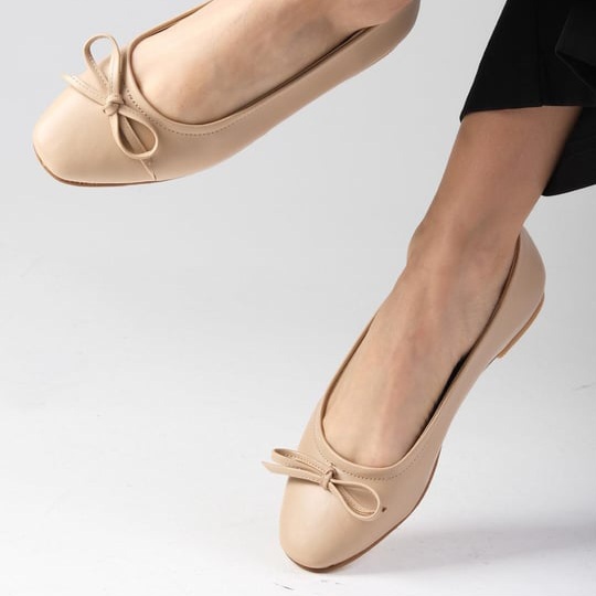 Balerini CAROLINA nude din piele naturală - imagine 3