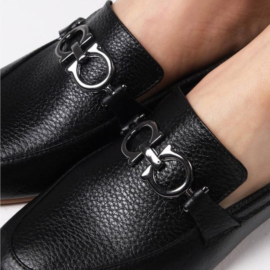 Mocasini AMIRA negri din piele naturală - imagine 6