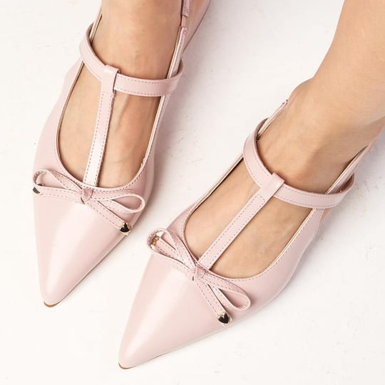 Pantofi DALILA roz din piele lăcuită - imagine 3