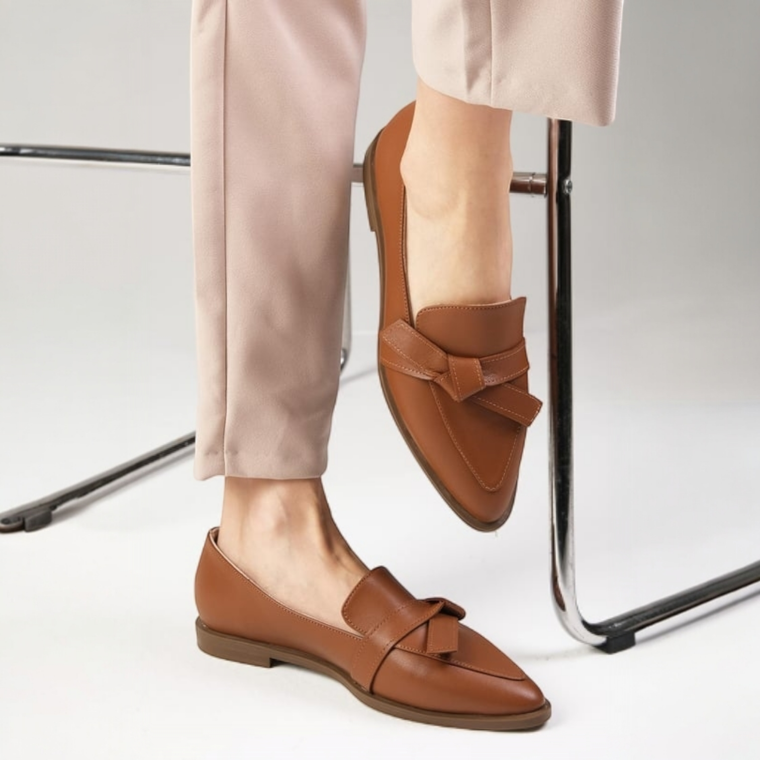 Mocasini OLENA maro din piele naturală - imagine 7