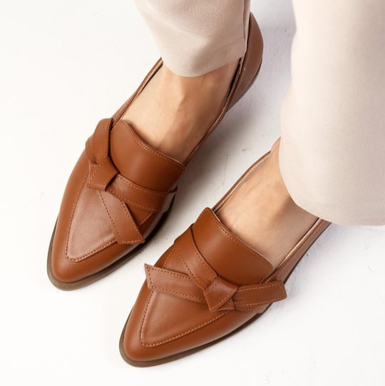 Mocasini OLENA maro din piele naturală - imagine 3