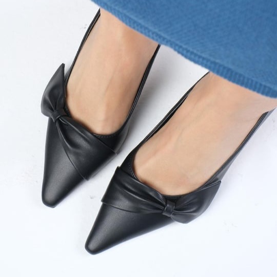 Pantofi ARIANA negri din piele naturală - imagine 5