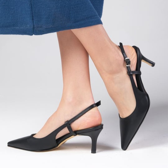 Pantofi MIRELA negri din piele naturală - imagine 2