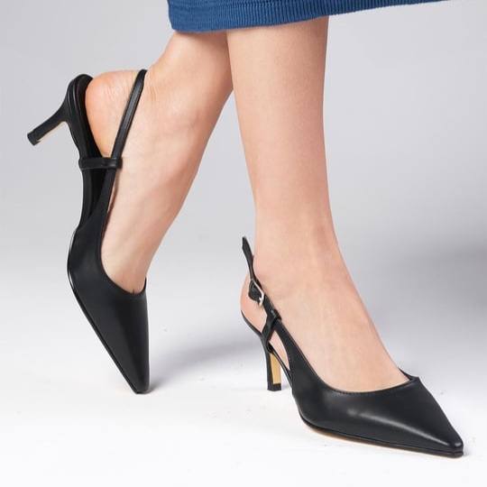 Pantofi MIRELA negri din piele naturală - imagine 5