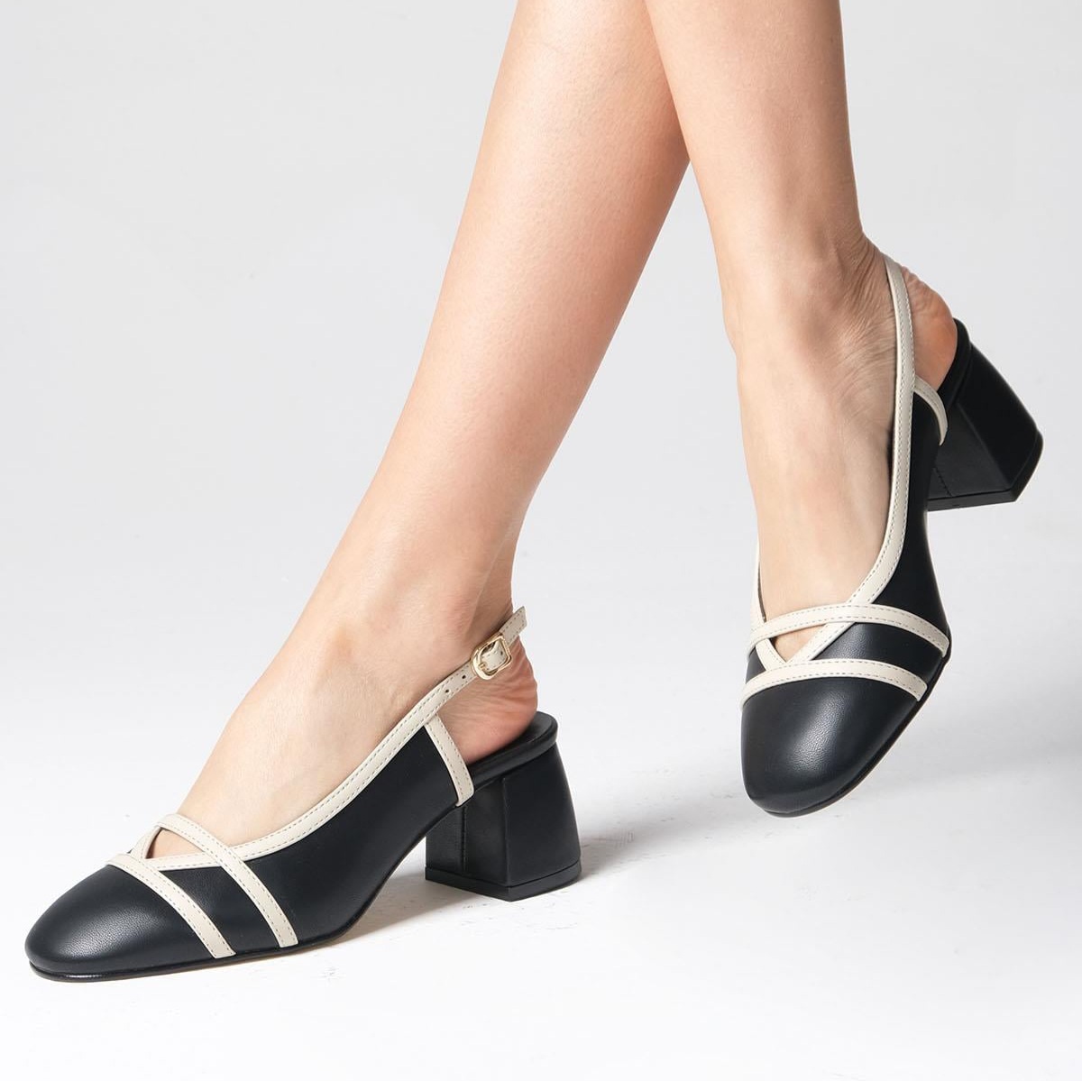 Pantofi ESTHER negri din piele naturală